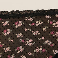 Floral Print Flock Mesh Briefs