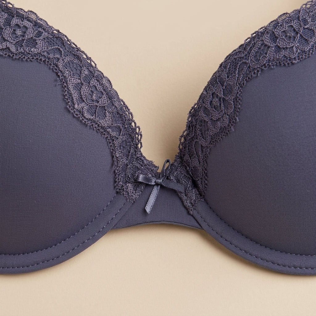 Pack of 2 - Lace Detail Push-Up Wired Demi Bra