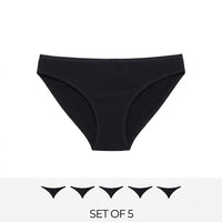 Pack of 5 - Bikini Briefs with Elasticised Waistband