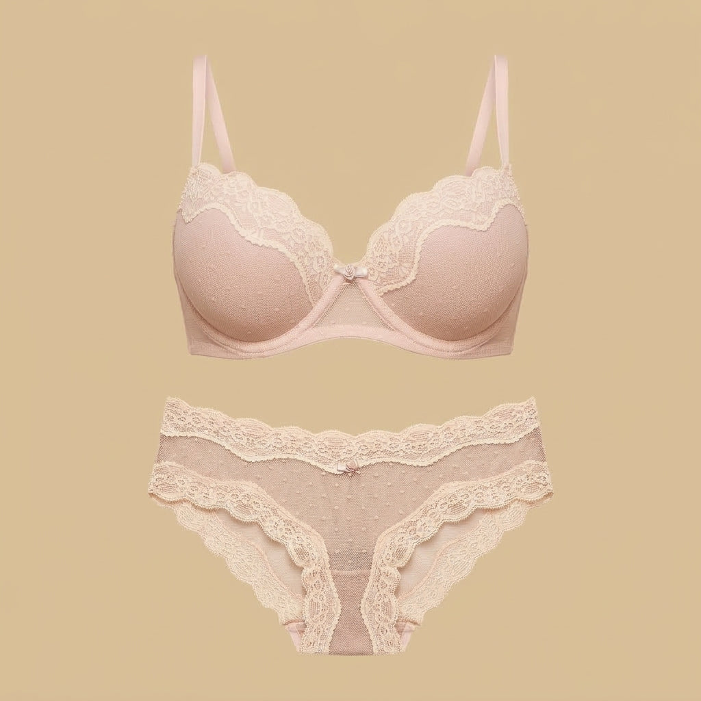 Lace Trim Mesh Briefs