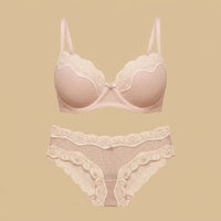 Lace Trim Mesh Briefs