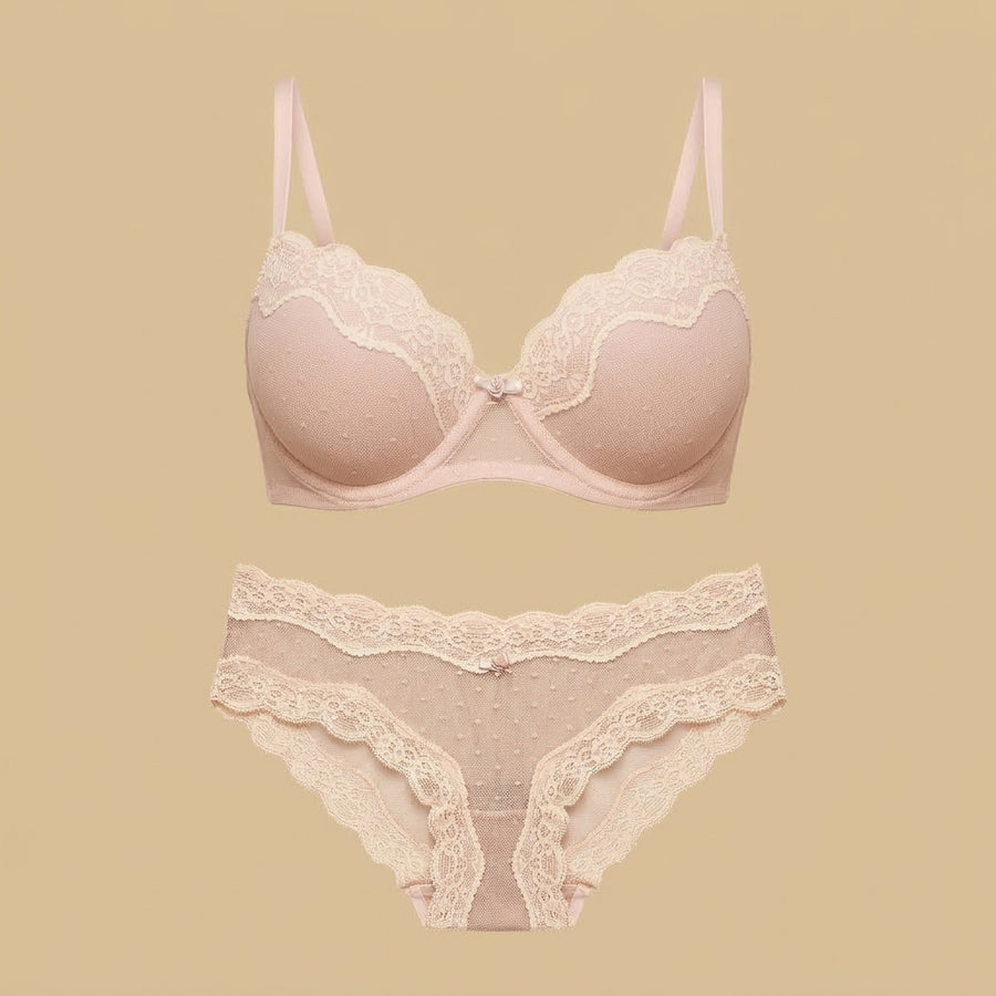 Lace Trim Mesh Briefs
