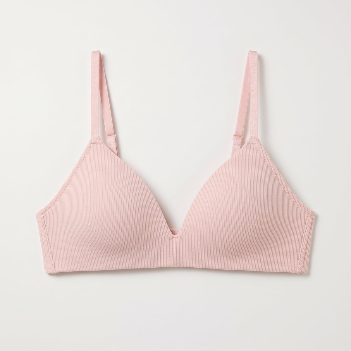 Ribbed Padded Non-Wired Comfort Bra