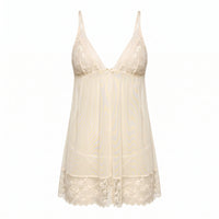 Lace Insert Babydoll with Thongs