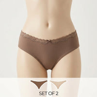 Pack of 2 - Ribbed Brazillian Briefs