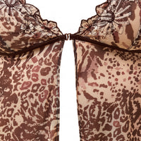 Animal Print Non-Padded Babydoll with Thongs