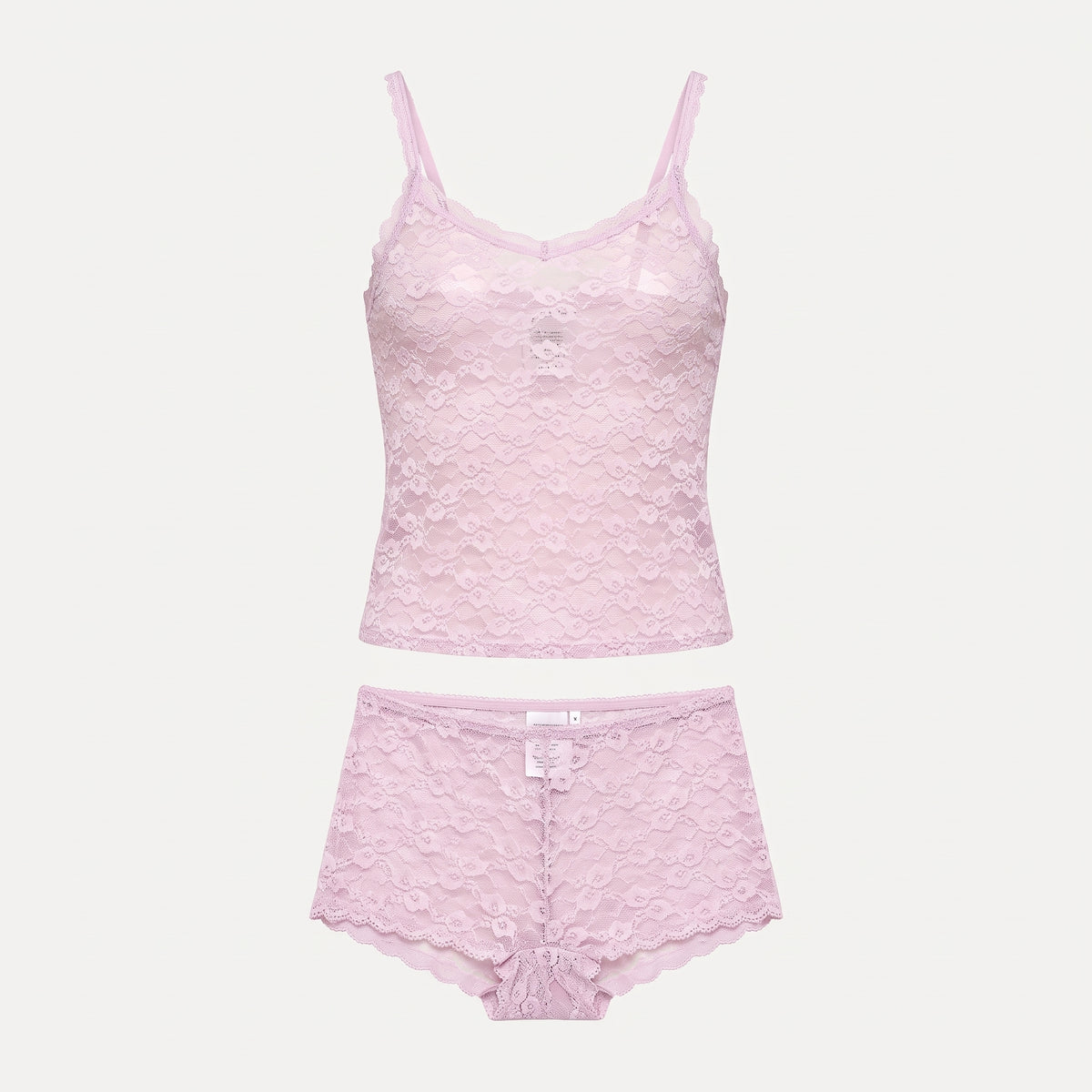 Lace Design 2-Piece Non-Padded Babydoll Set
