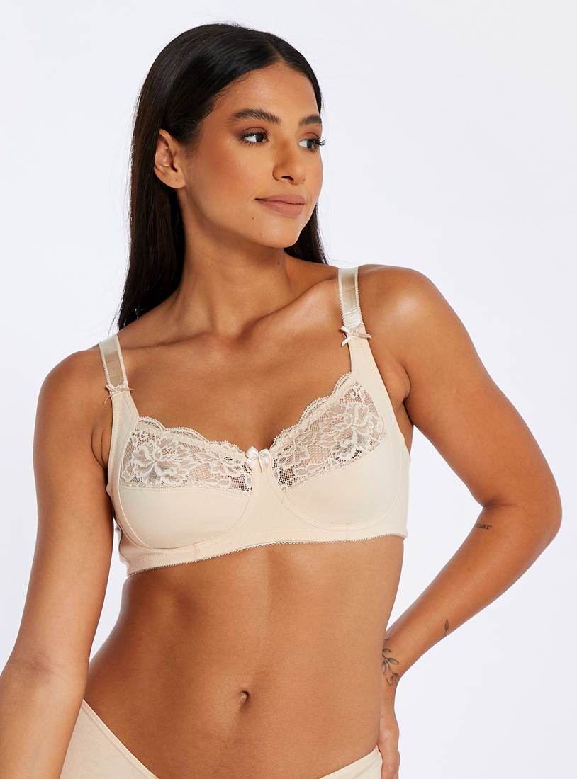 Lace Detail Minimiser Bra