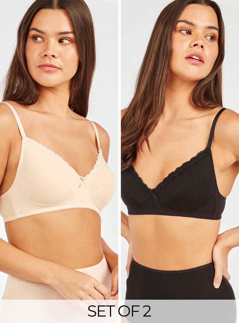 Pack of 2 - Lace Detail Bra