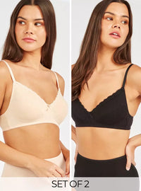 Pack of 2 - Cotton Basic Bra