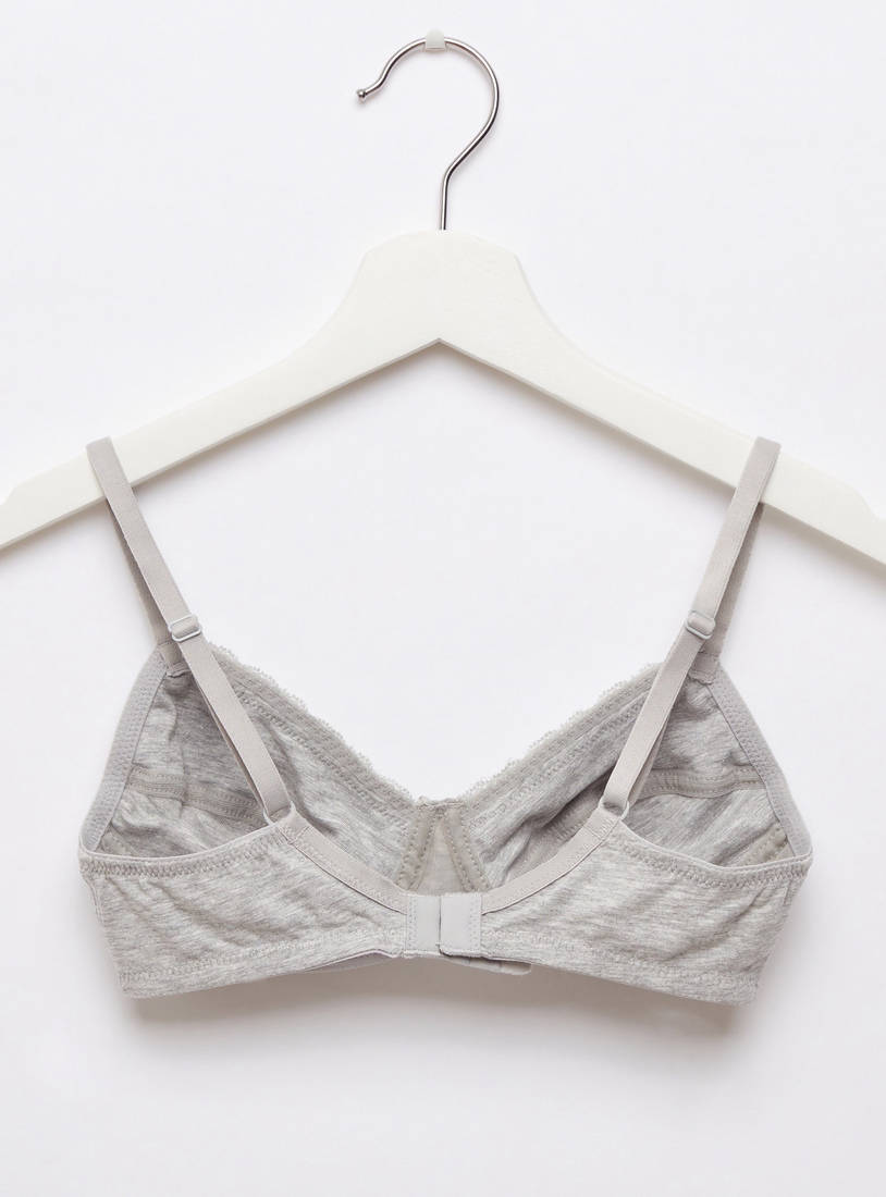 Pack of two-Cotton Lace Detail Bra Set