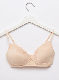 Pack of 2 - Cotton lace Detail A-frame Bra