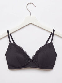 Pack of 2 - Cotton lace Detail A-frame Bra