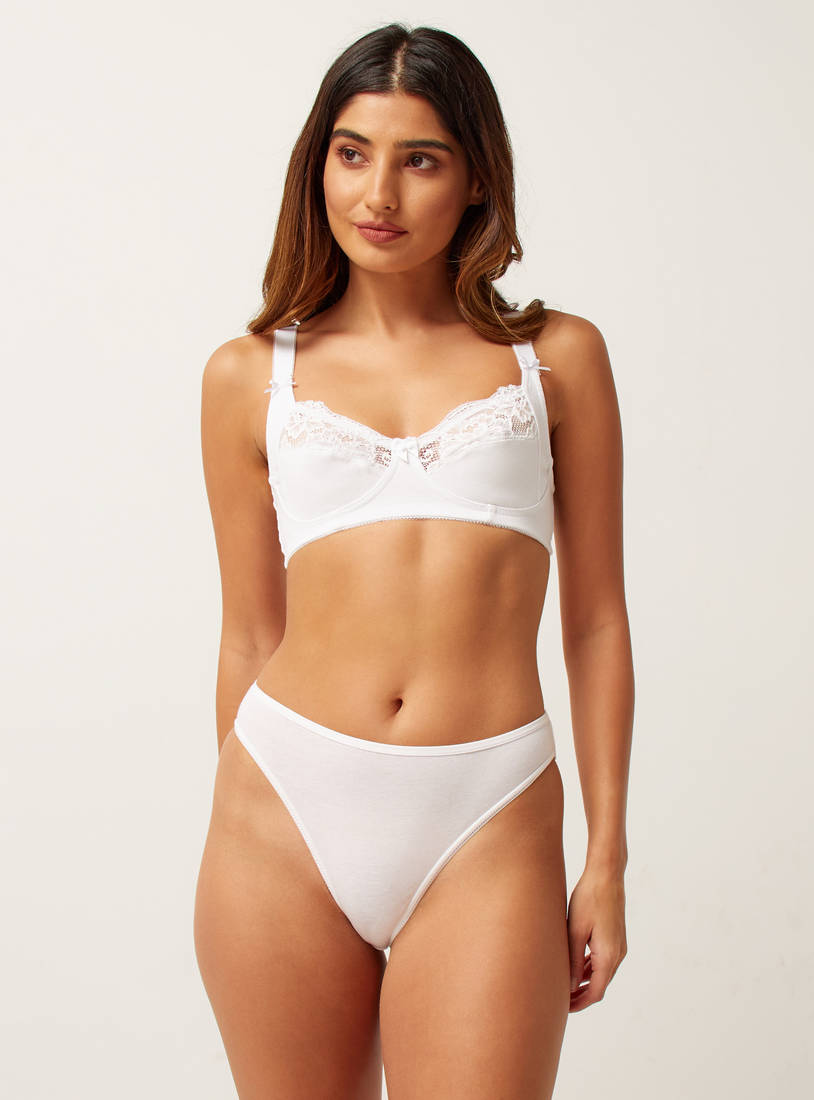 Lace Detail A-Frame Bra