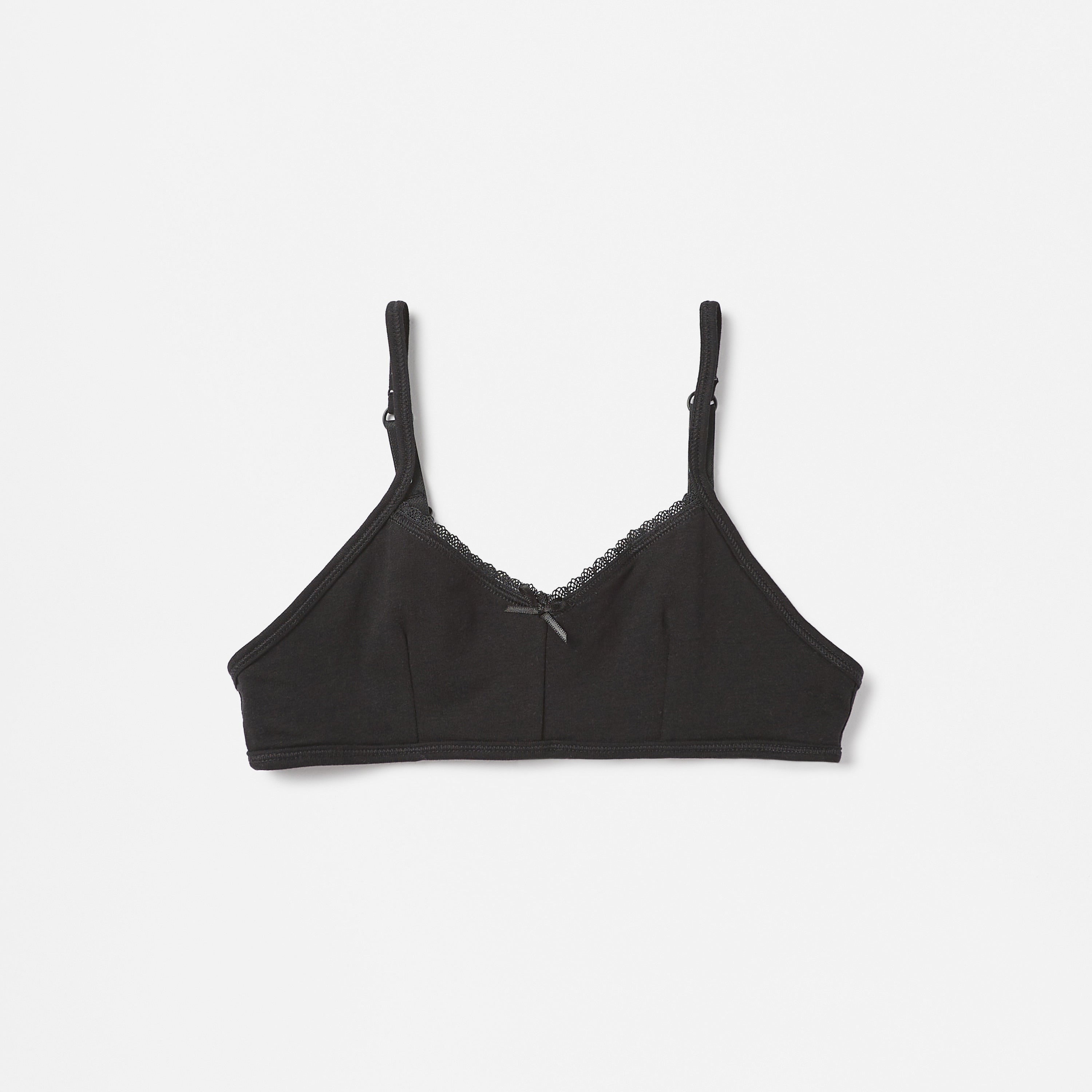 Pack of 2 - Plain Bra with Lace Trim