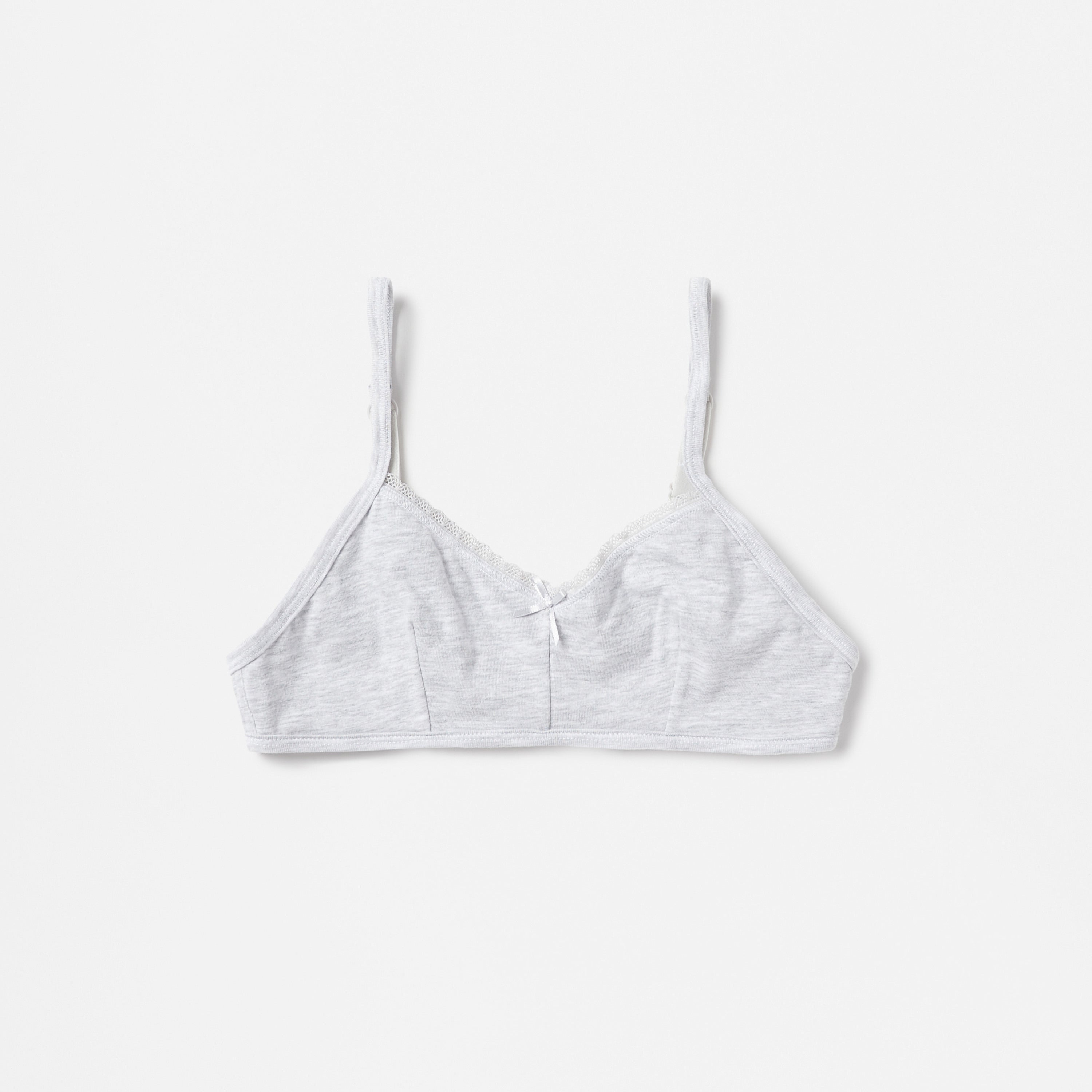 Pack of 2 - Plain Bra with Lace Trim
