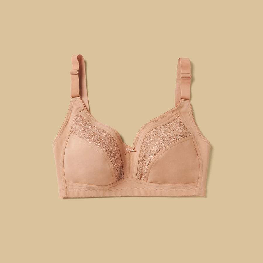 Pack of 2 - Lace Panel Non-Padded Non-Wired Bra