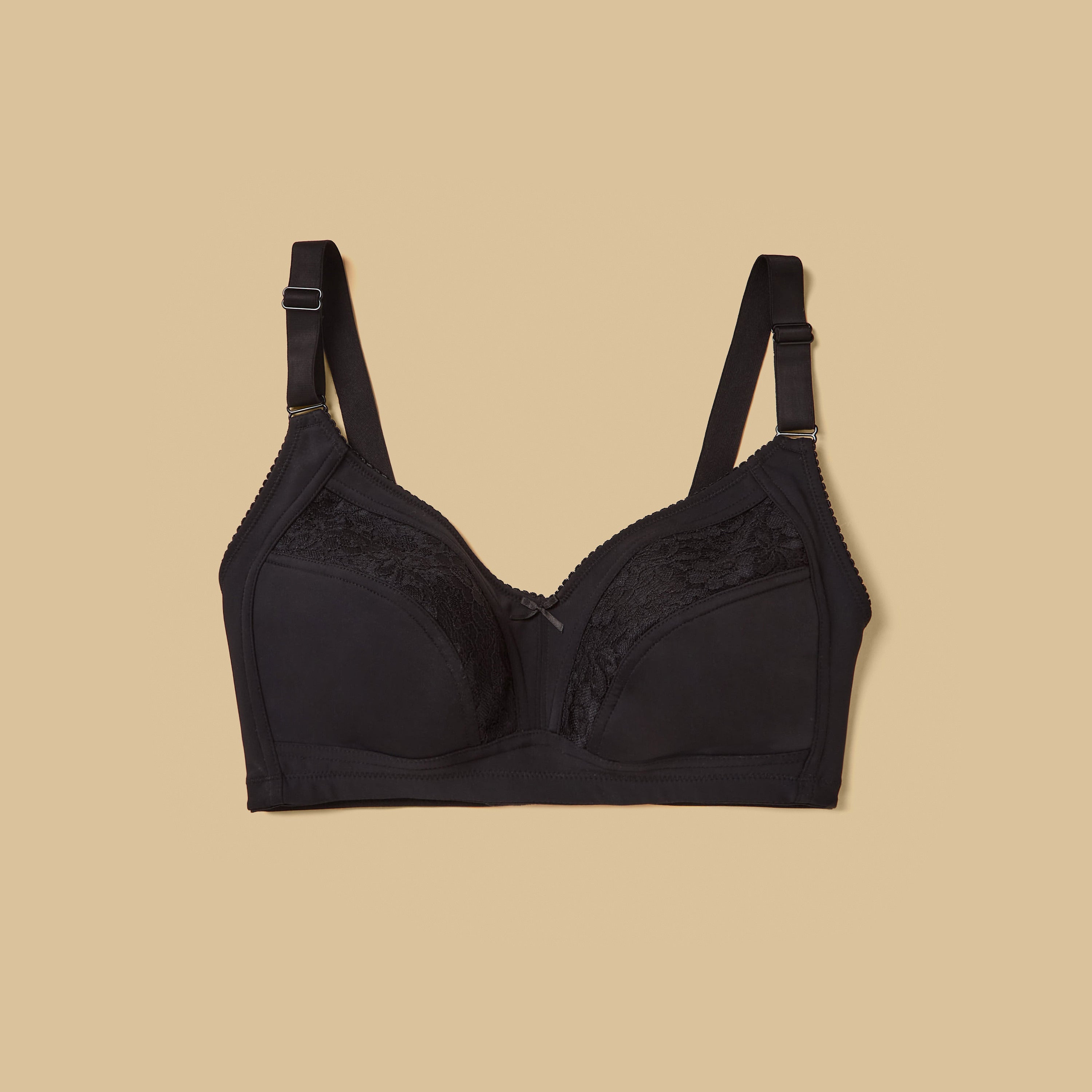 Pack of 2 - Lace Panel Non-Padded Non-Wired Bra
