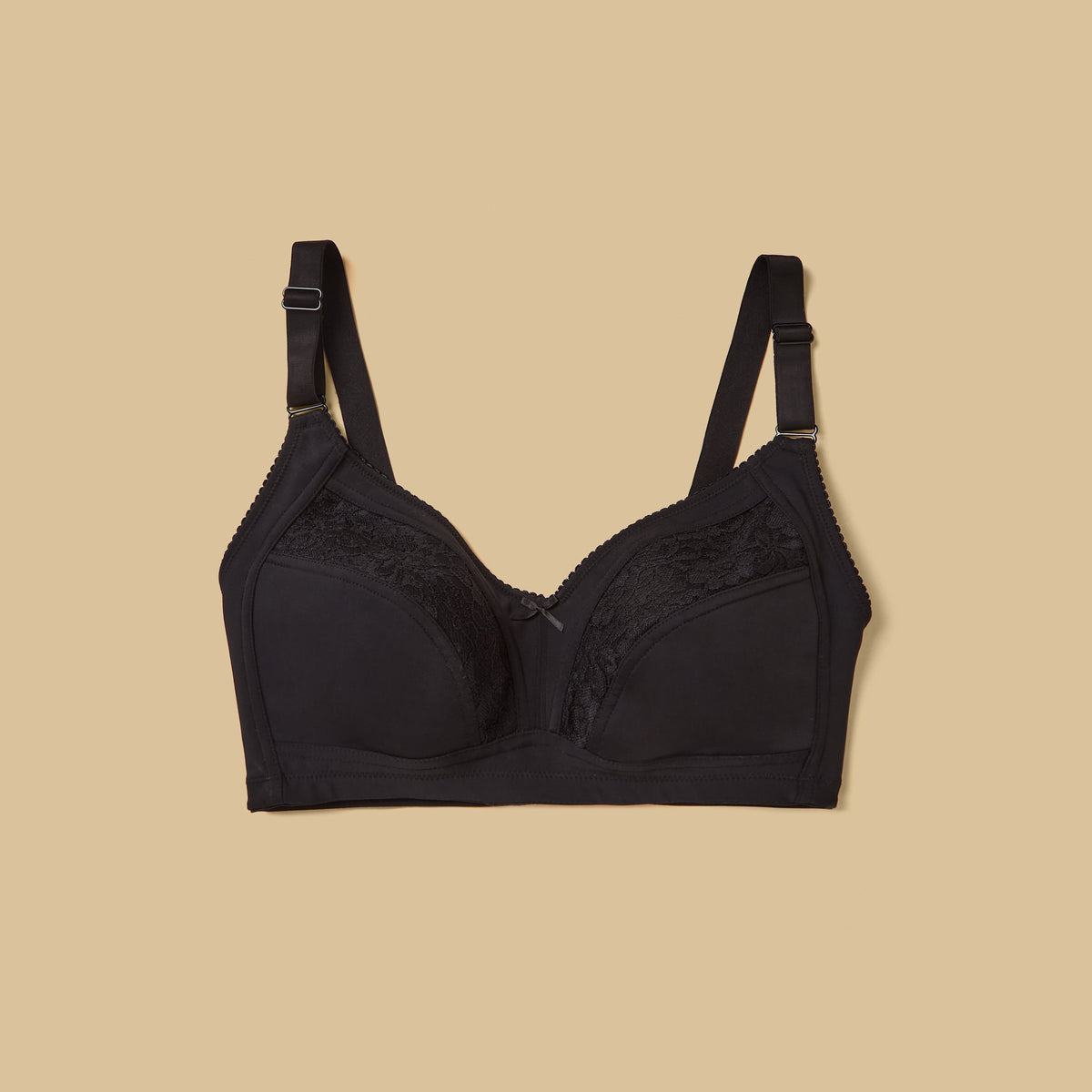 Pack of 2 - Lace Panel Non-Padded Non-Wired Bra