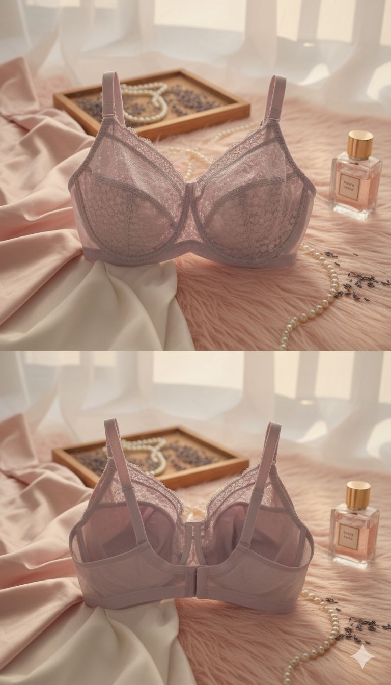 Floral Lace Non-Padded Wired Bra