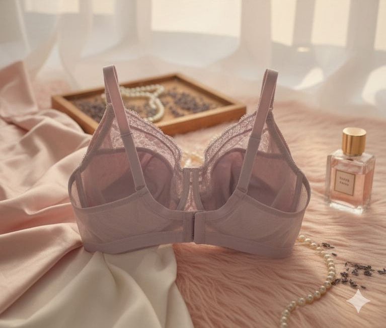 Floral Lace Non-Padded Wired Bra
