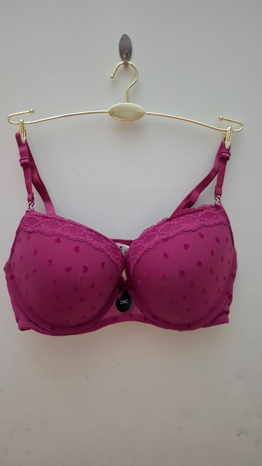 Lace Textured Push-Up Demi Bra