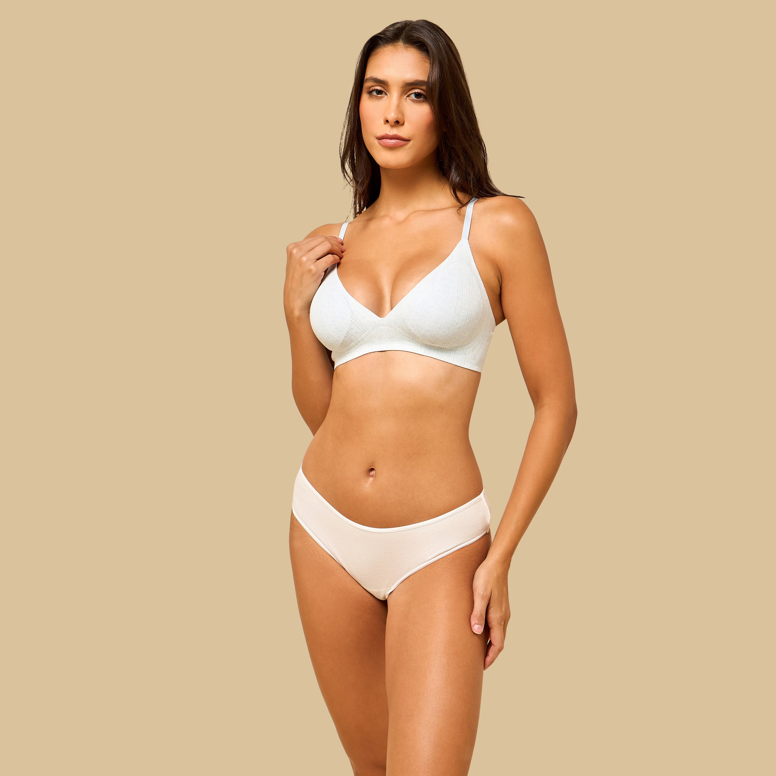 Pointelle Non-Wired Bonded Comfort Bra