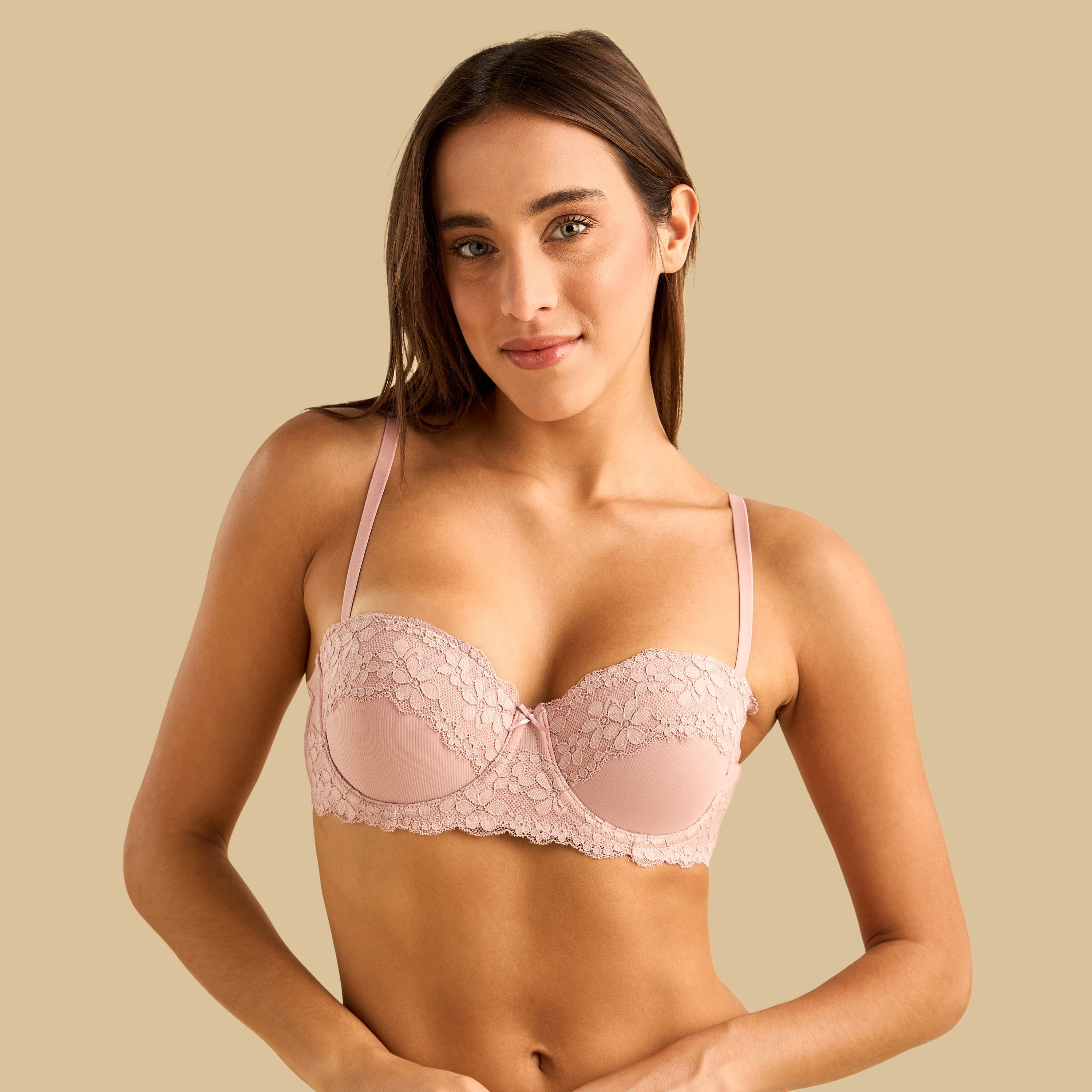 Pack of 2 - Lace Push-Up Wired Balconette Bra
