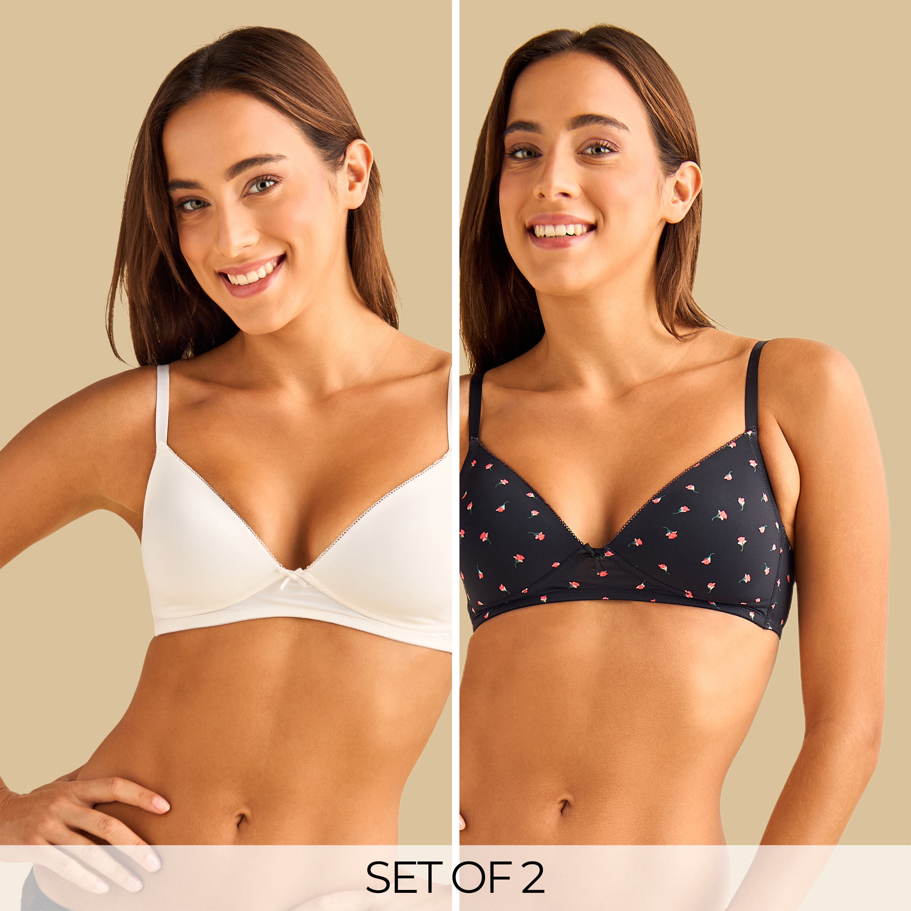 Pack of 2 - Assorted A-Frame Bra
