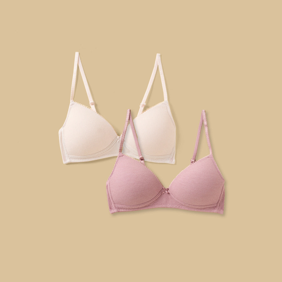 Pack of 2 - Ribbed Bra