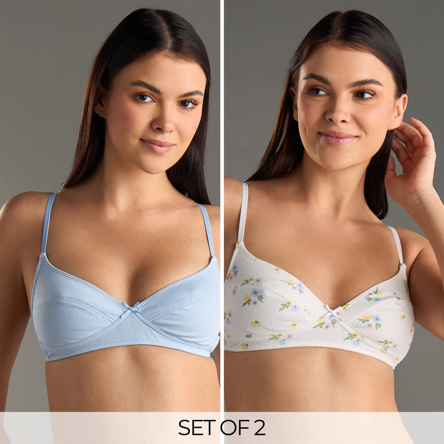 Pack of 2 - Assorted Non-Padded Non-Wired Bra