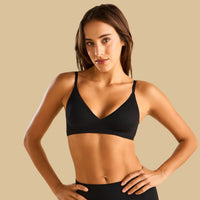 Ribbed Padded Non-Wired Bra