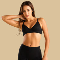 Ribbed Padded Non-Wired Bra
