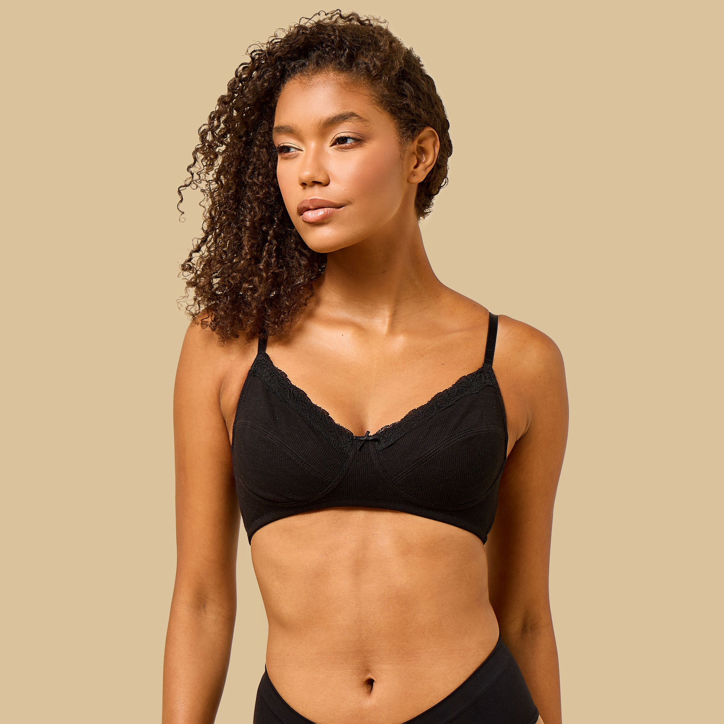 Pack of 2 - Ribbed Non-Padded Bra