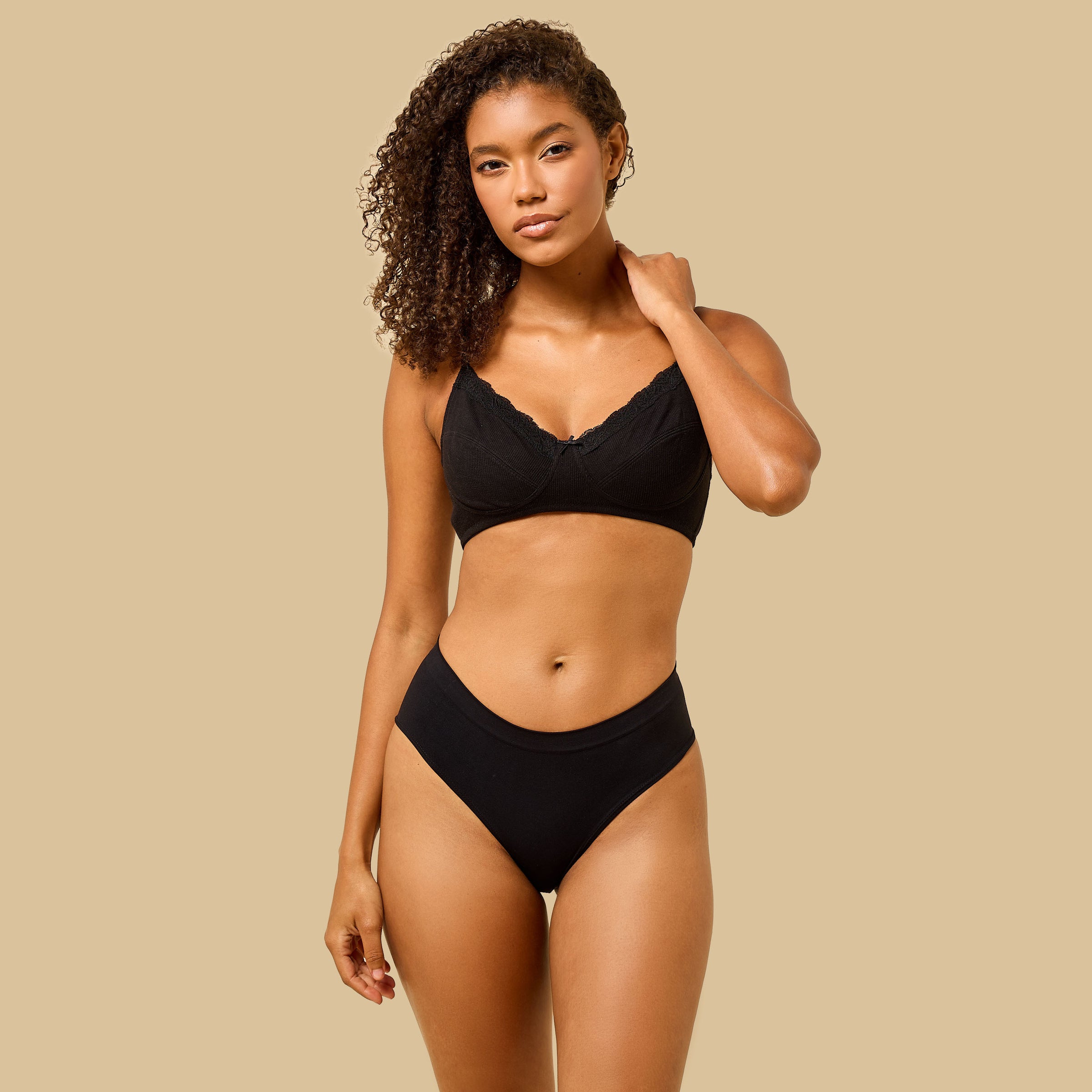 Pack of 2 - Ribbed Non-Padded Bra