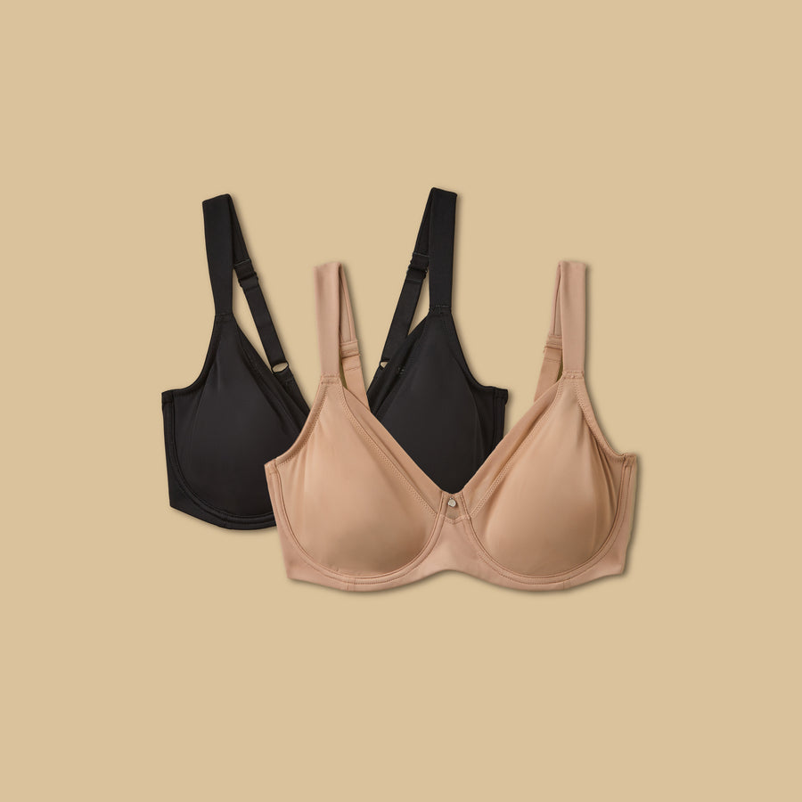 Pack of 2 - Plain Non-Padded Non-Wired Maternity Bra