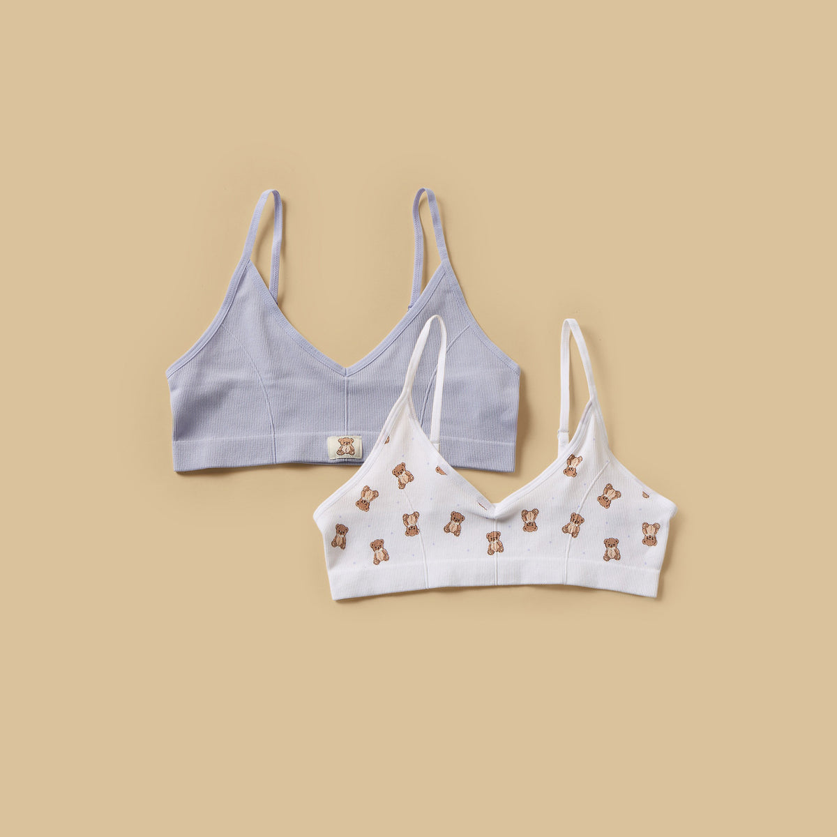 Pack of 2 - Bear Print Non-Padded Trainer Bra