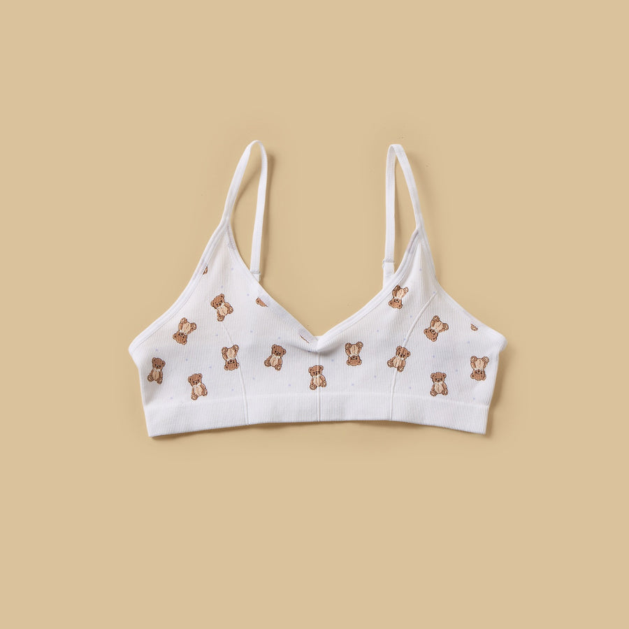Pack of 2 - Bear Print Non-Padded Trainer Bra