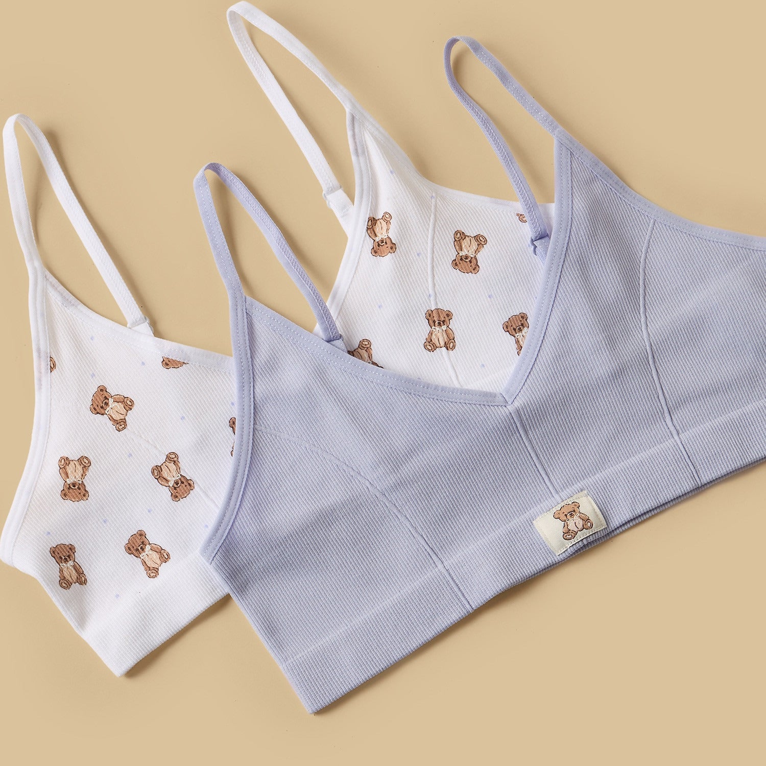 Pack of 2 - Bear Print Non-Padded Trainer Bra