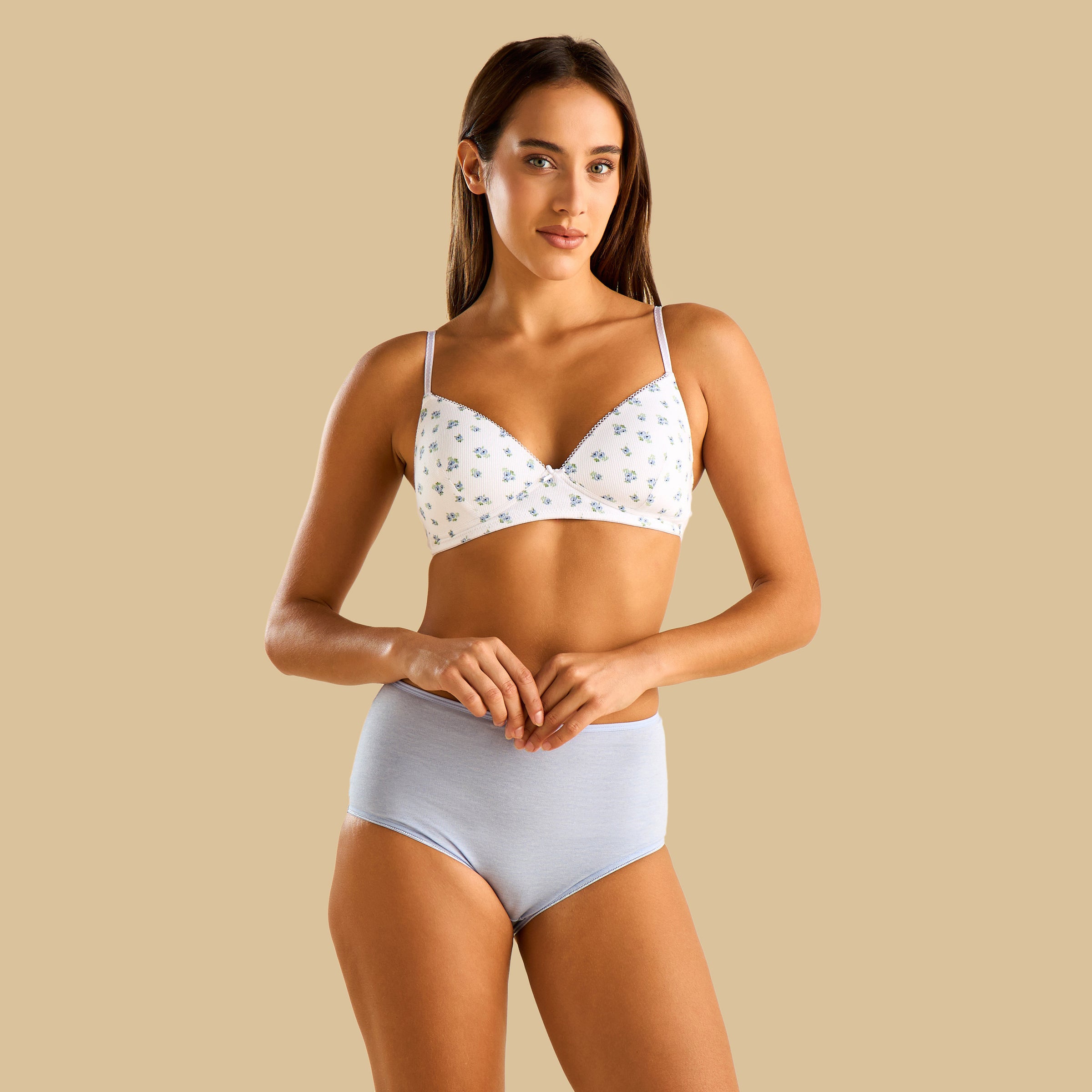 Pack of 2 - Assorted Non-Wired Padded A-frame Bra