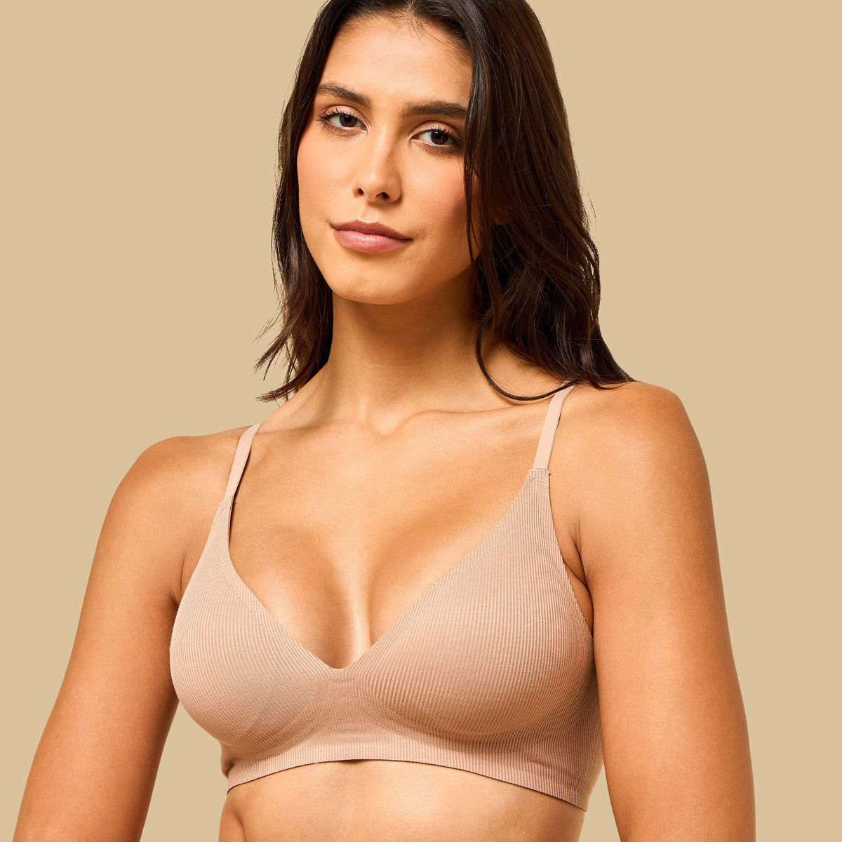 Ribbed Bonded Comfort Bra