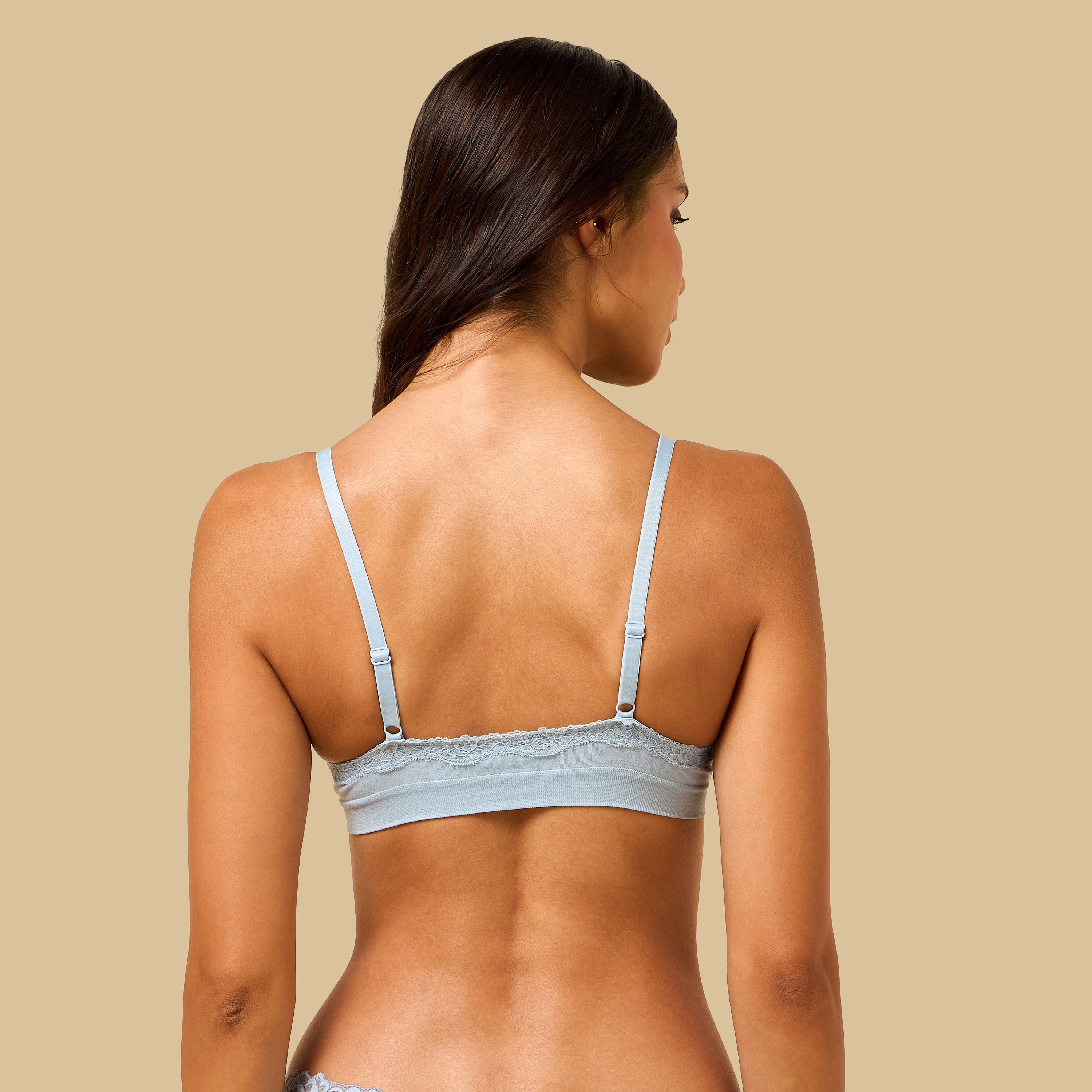 Lace Trim Non-Wired Crop Top