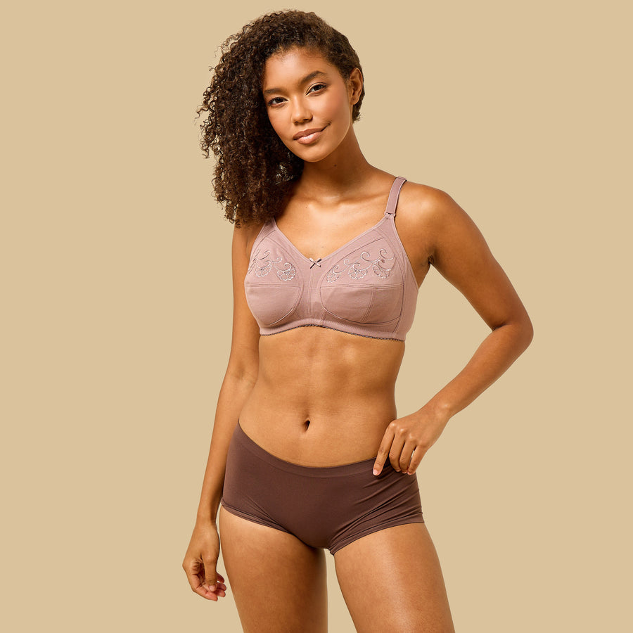 Embroidered Non-Padded Non-Wired Bra
