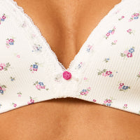 Floral Print Padded Non-Wired Bra