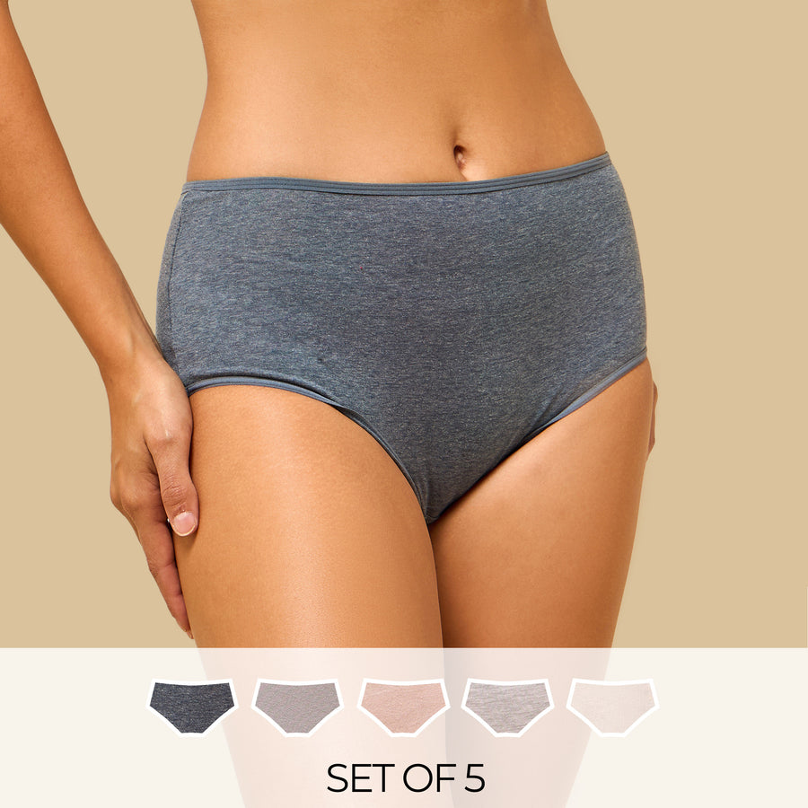 Pack of 5 - Plain Full Briefs