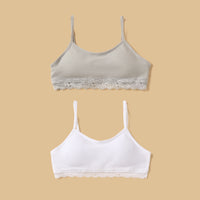 Pack of 2 - Lace Trim Seamless Padded Trainer Bra