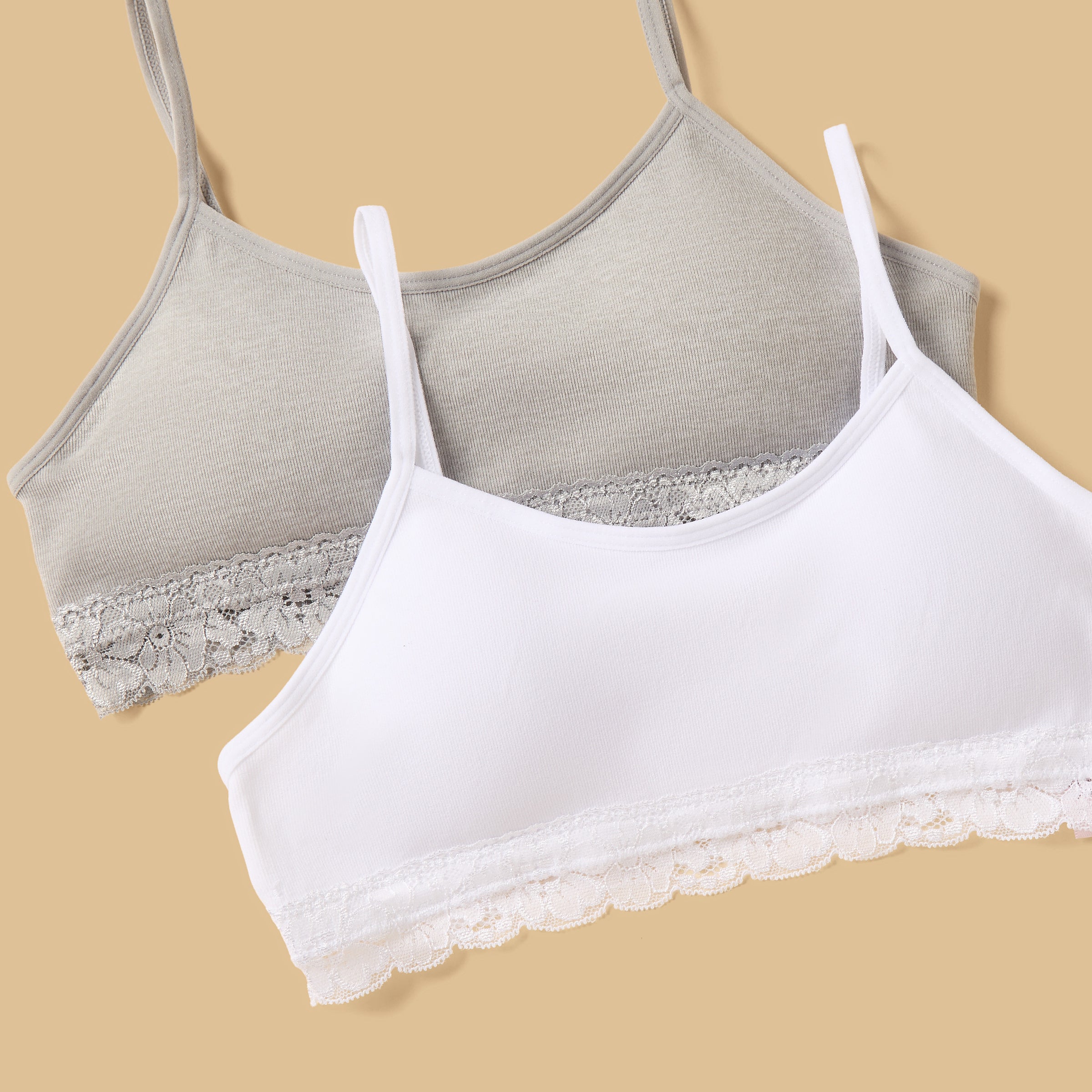 Pack of 2 - Lace Trim Seamless Padded Trainer Bra