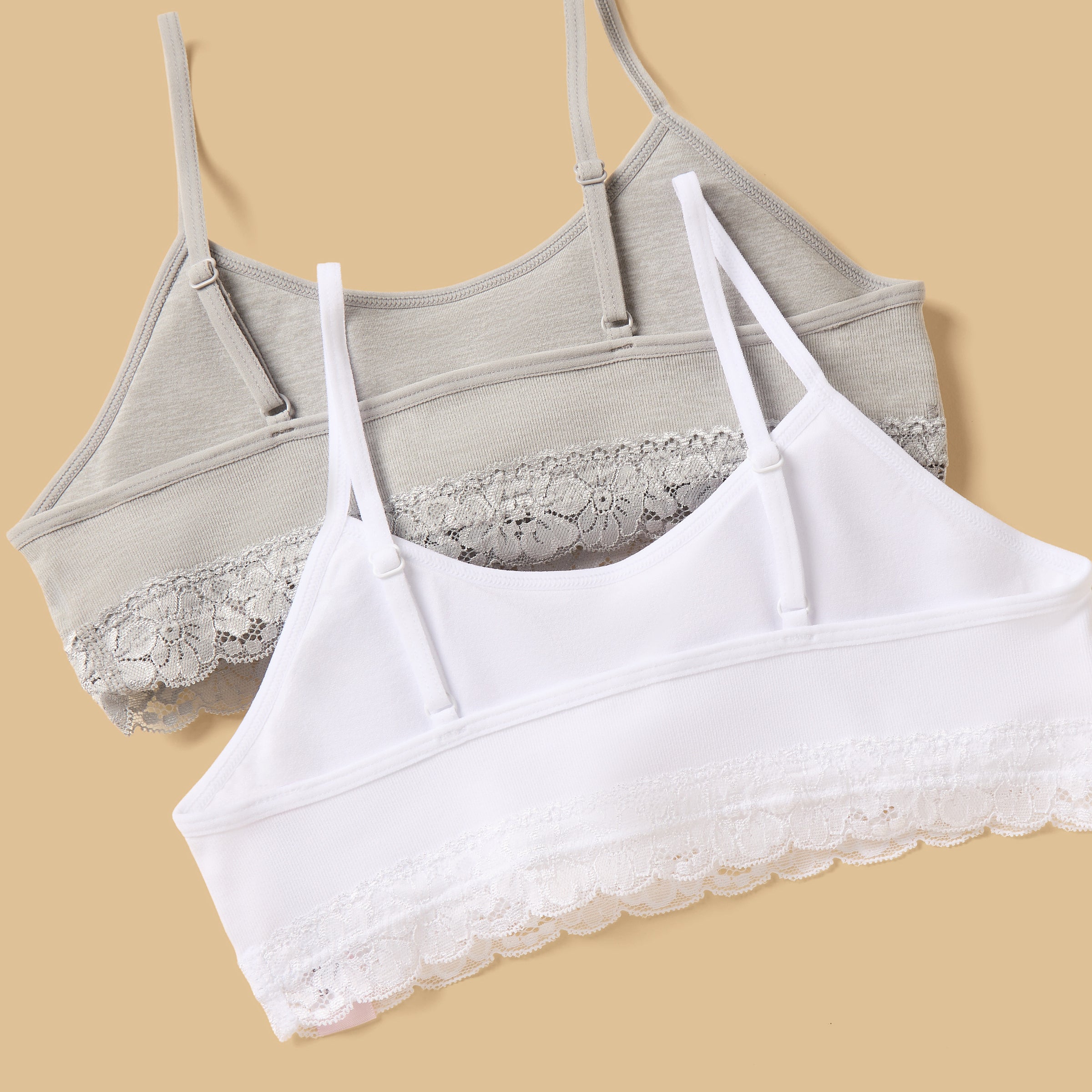 Pack of 2 - Lace Trim Seamless Padded Trainer Bra