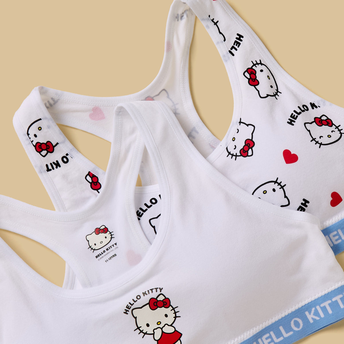 Pack of 2 - Hello Kitty Print Padded Trainer Bra