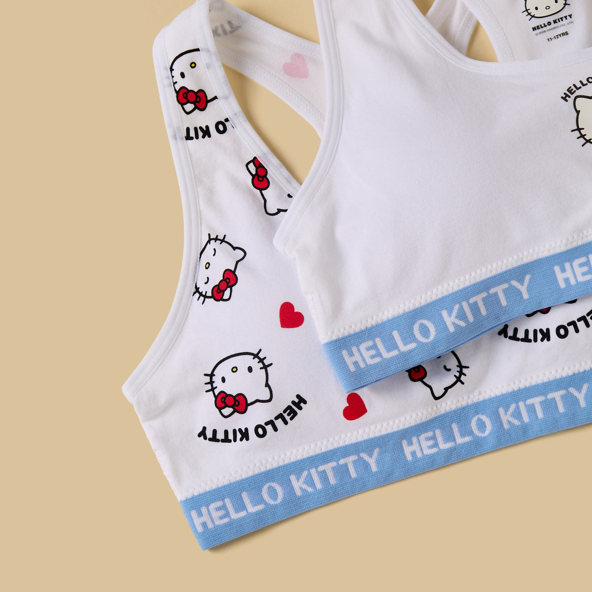 Pack of 2 - Hello Kitty Print Padded Trainer Bra
